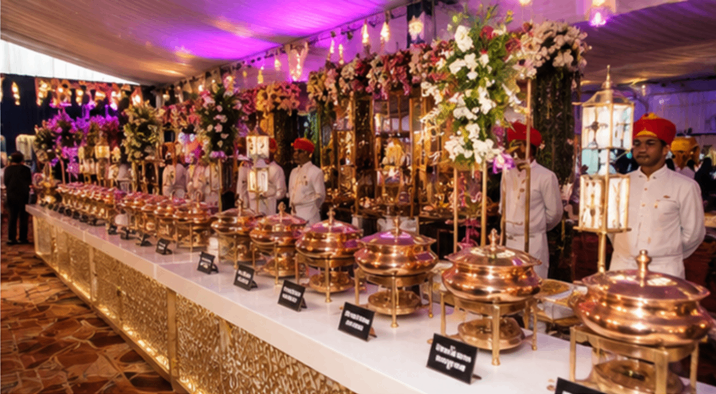 Buffet catering setup by Rajbarir Bhoj