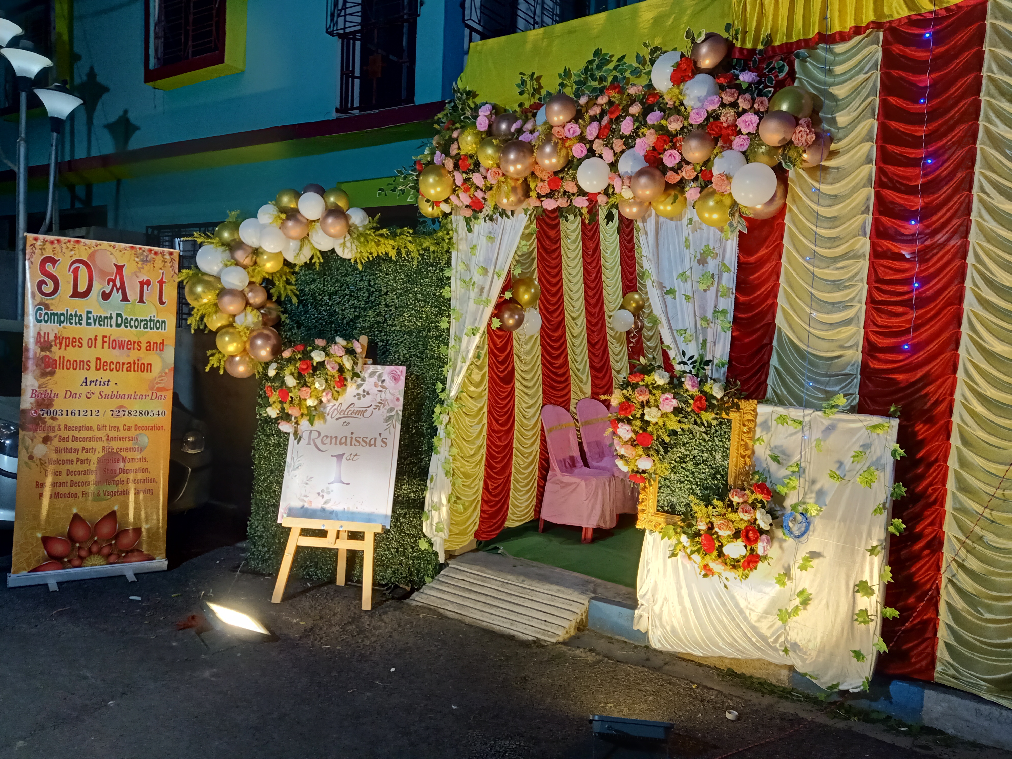 Floral decoration by First Look Decoration